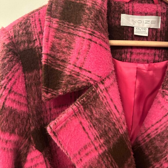 Noize Long Length Vegan Wool Coat - Picture 4 of 8